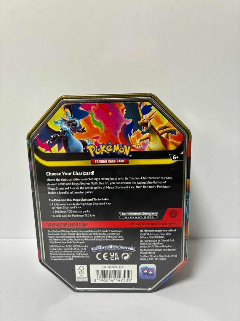 新品未開封 シュリンク付き 英語版 メガリザードンX＆Y缶セット