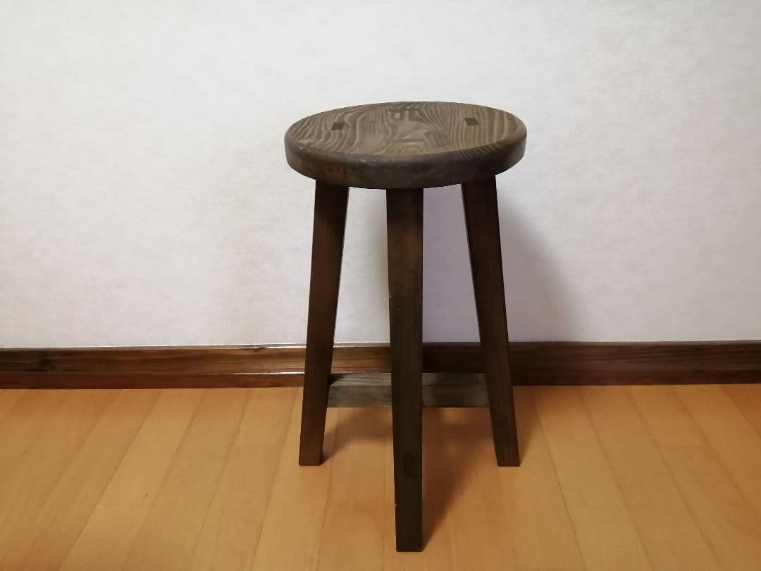 木製スツール　３脚セット　高さ47cm　丸椅子　stool