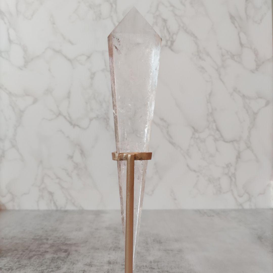 水晶　ワンド　21cm　専用スタンドセット　　 クリアクォーツ
