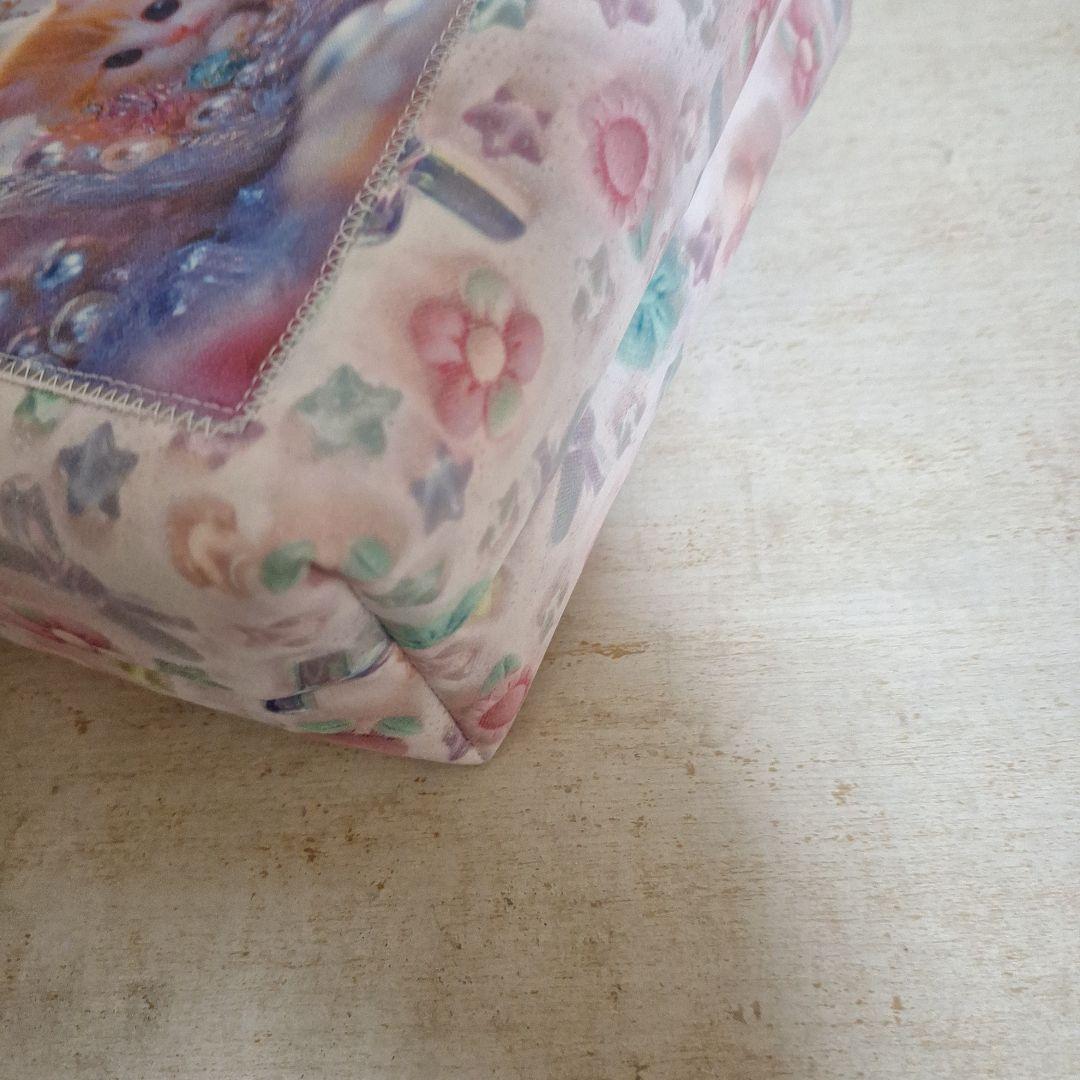 激レアねこパネル生地　ハンドメイド　布バスケット