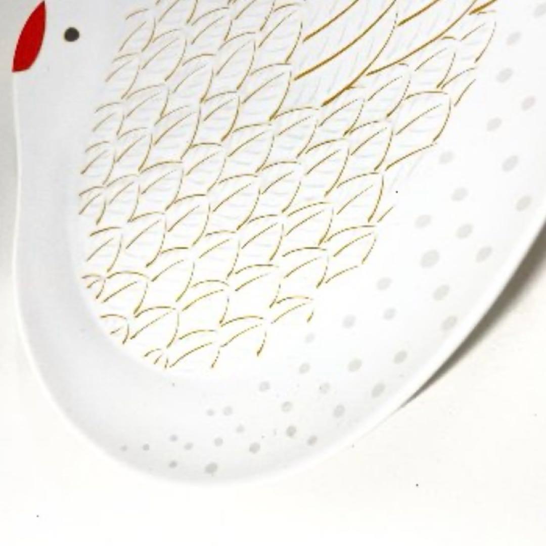 【新品】有田焼幸楽窯　錦雪衣金羽根鶴大盛皿　24cm 縁起物