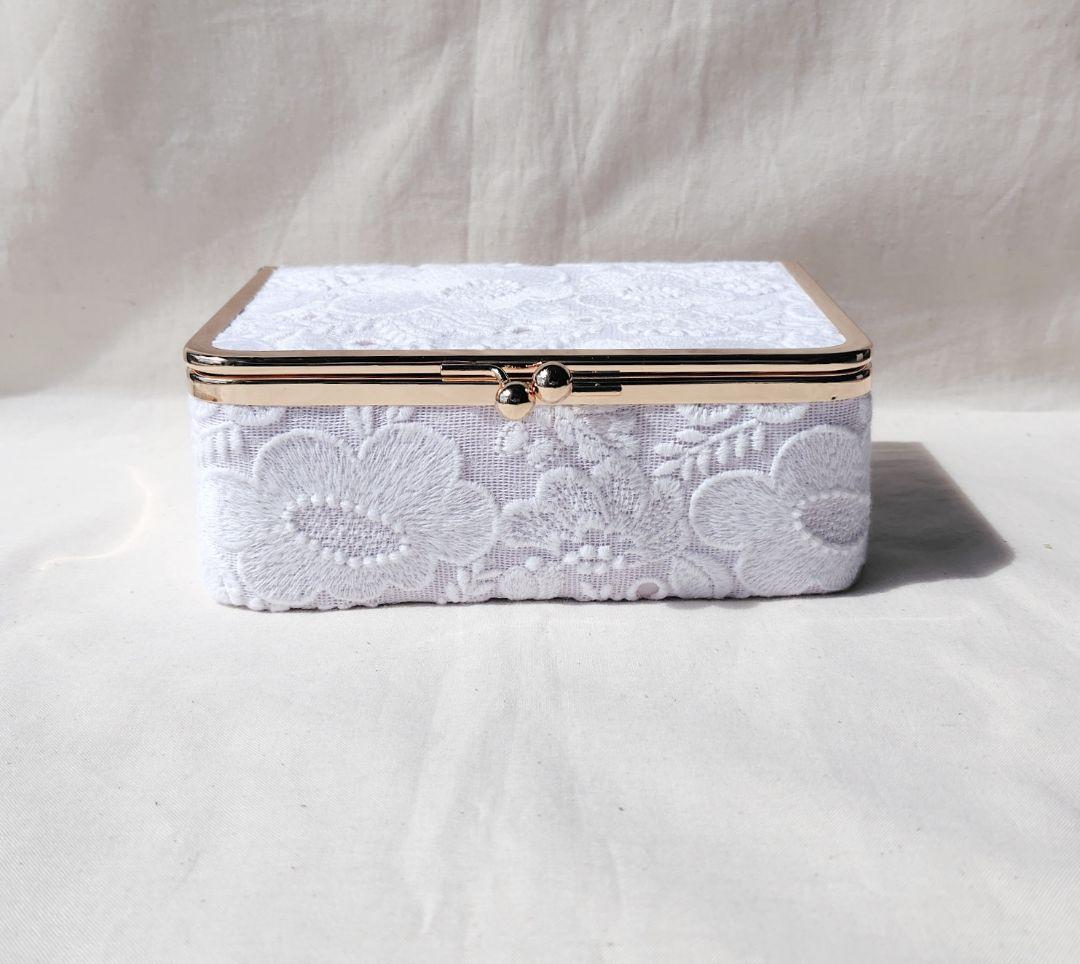 ミナペルホネン smile flower②（pink beige）ボックスがま口