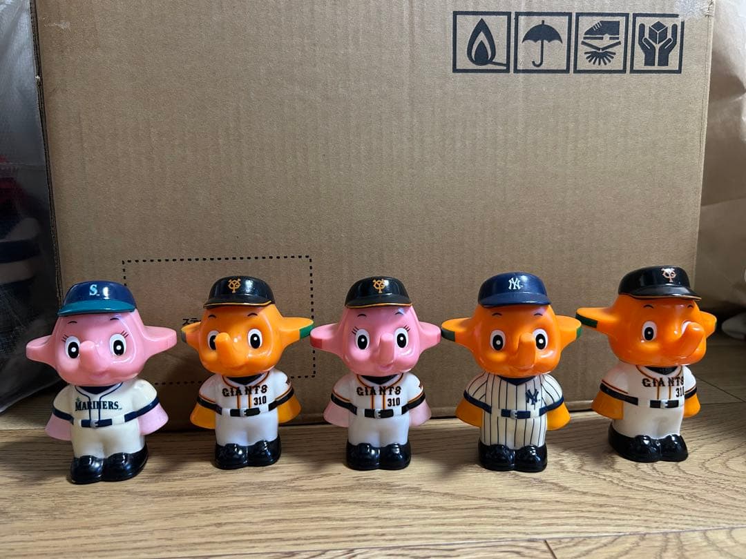 さとちゃんさとこちゃん5体セット 野球ユニフォーム