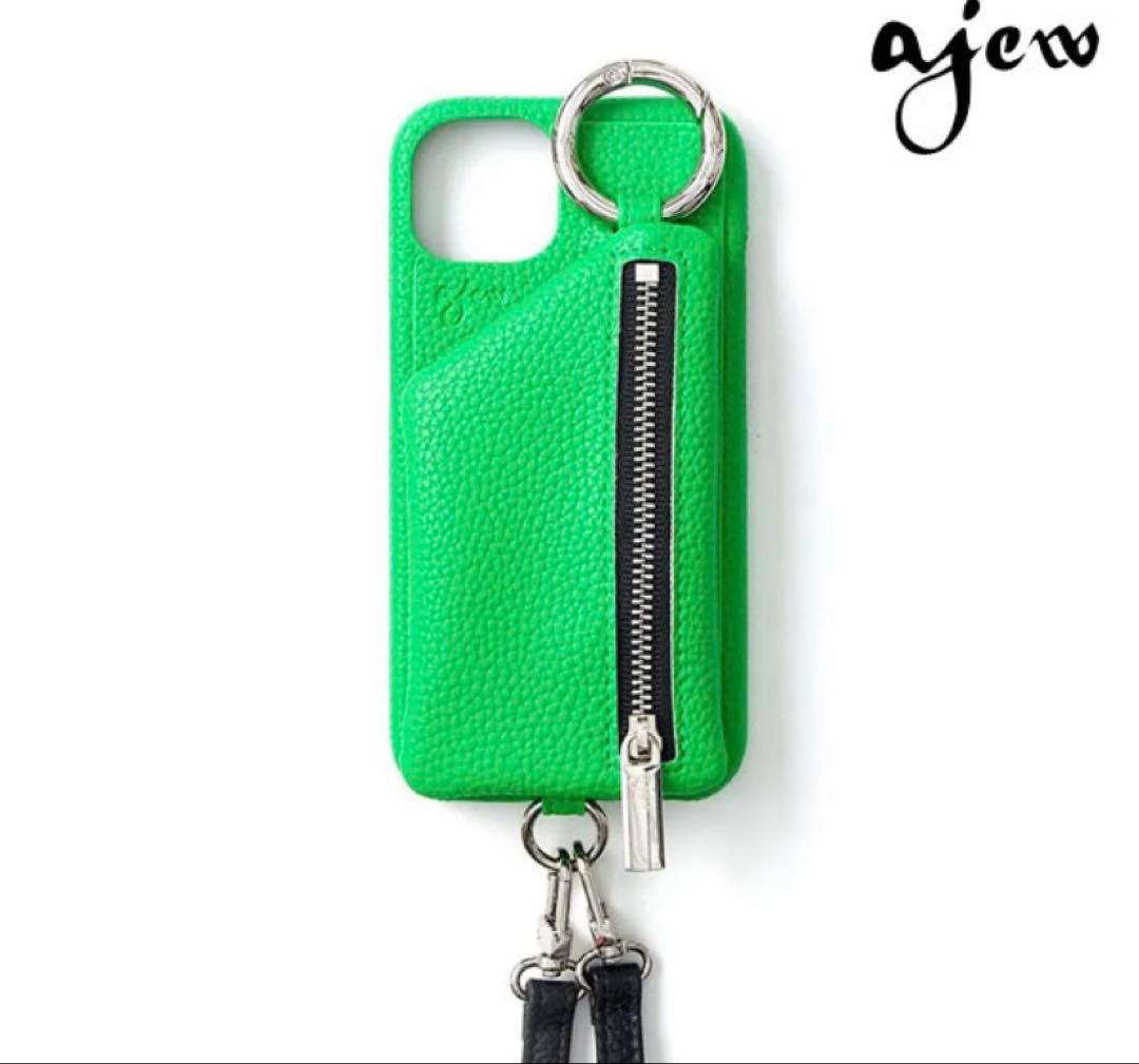 エジュー ajew cadenas zipphone case shoulder