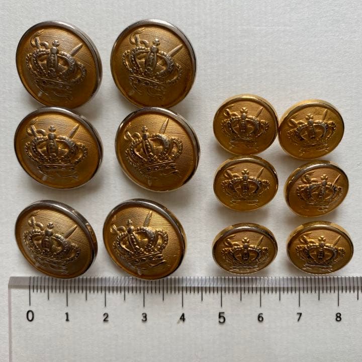 VAN ヴァン　金ボタン　12個　王冠　1着分　アンティーク