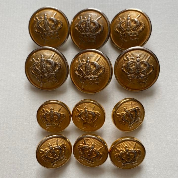 VAN ヴァン　金ボタン　12個　王冠　1着分　アンティーク