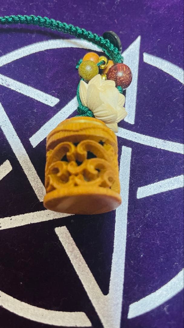 白檀彫り 香ボトル＆オリジナル丸香3粒セット