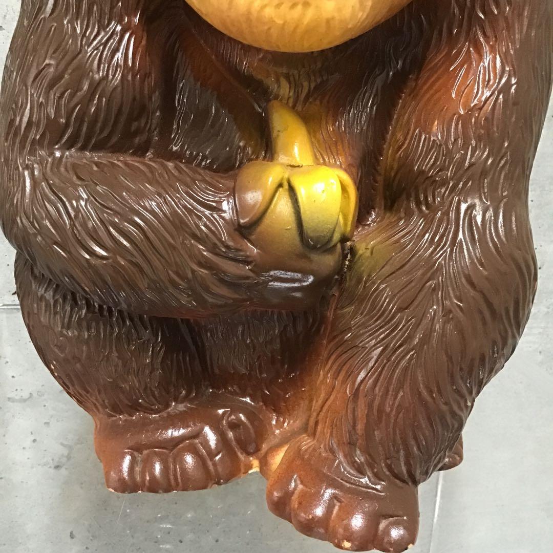 70s ゴリラ ビンテージ ソフビドール 貯金箱 BIGサイズ