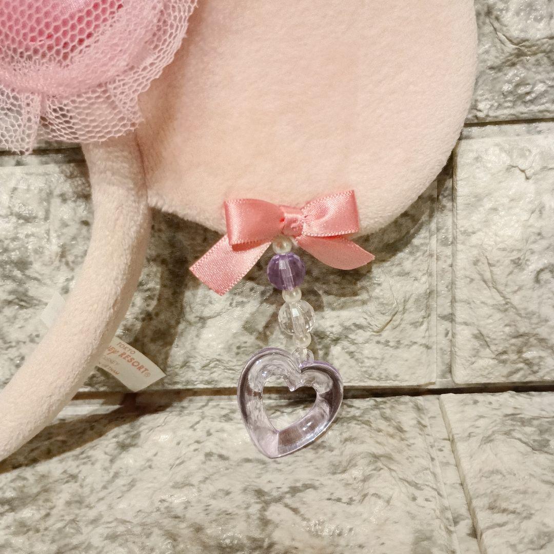 ディズニー ミニー カチューシャ ピンク リボン イヤリング