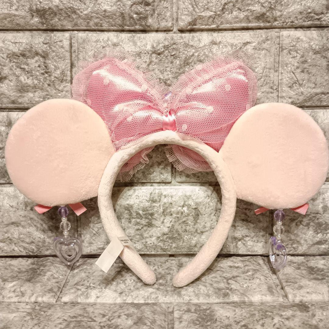 ディズニー ミニー カチューシャ ピンク リボン イヤリング