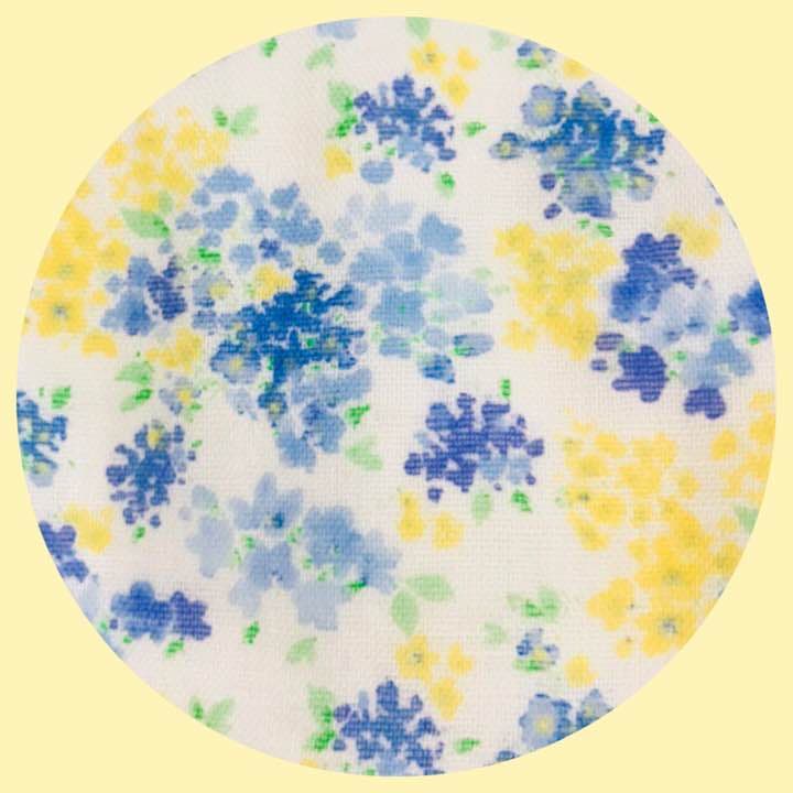 No.12♡青色小花のふわふわ花びらスタイ♡