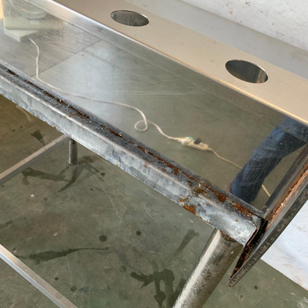 ステンレス台 バックガードあり 業務用 W750×D600×H930mm ⑤