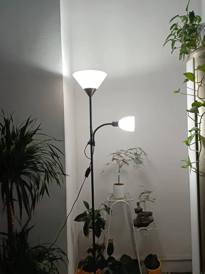 シンプルなブラックフロアランプ / おしゃれなLEDスタンドライト