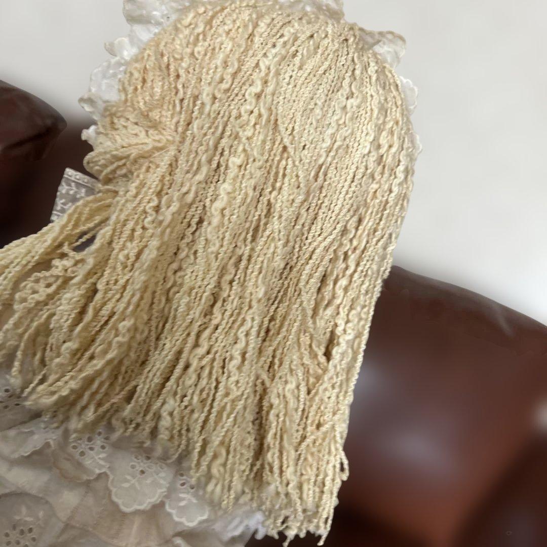 ♪米山京子風☆アイボリーのレースドレス☆抱き人形♪