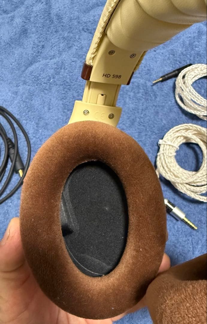sennheiser hd598 プリン ヘッドホン バランスケーブル付き