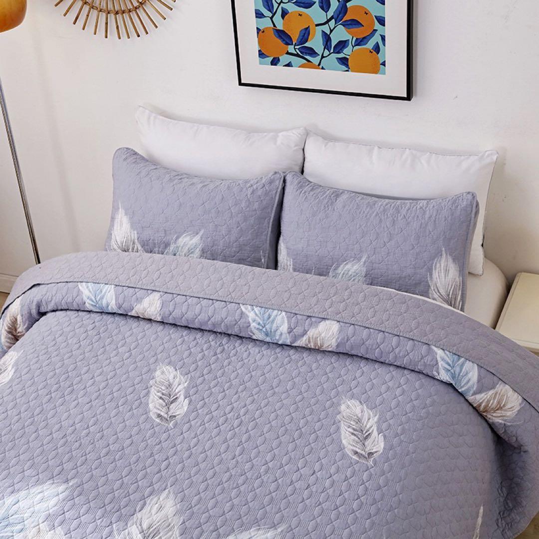 キルトベッドカバー3点セット綿マルチカバー キルティング 229