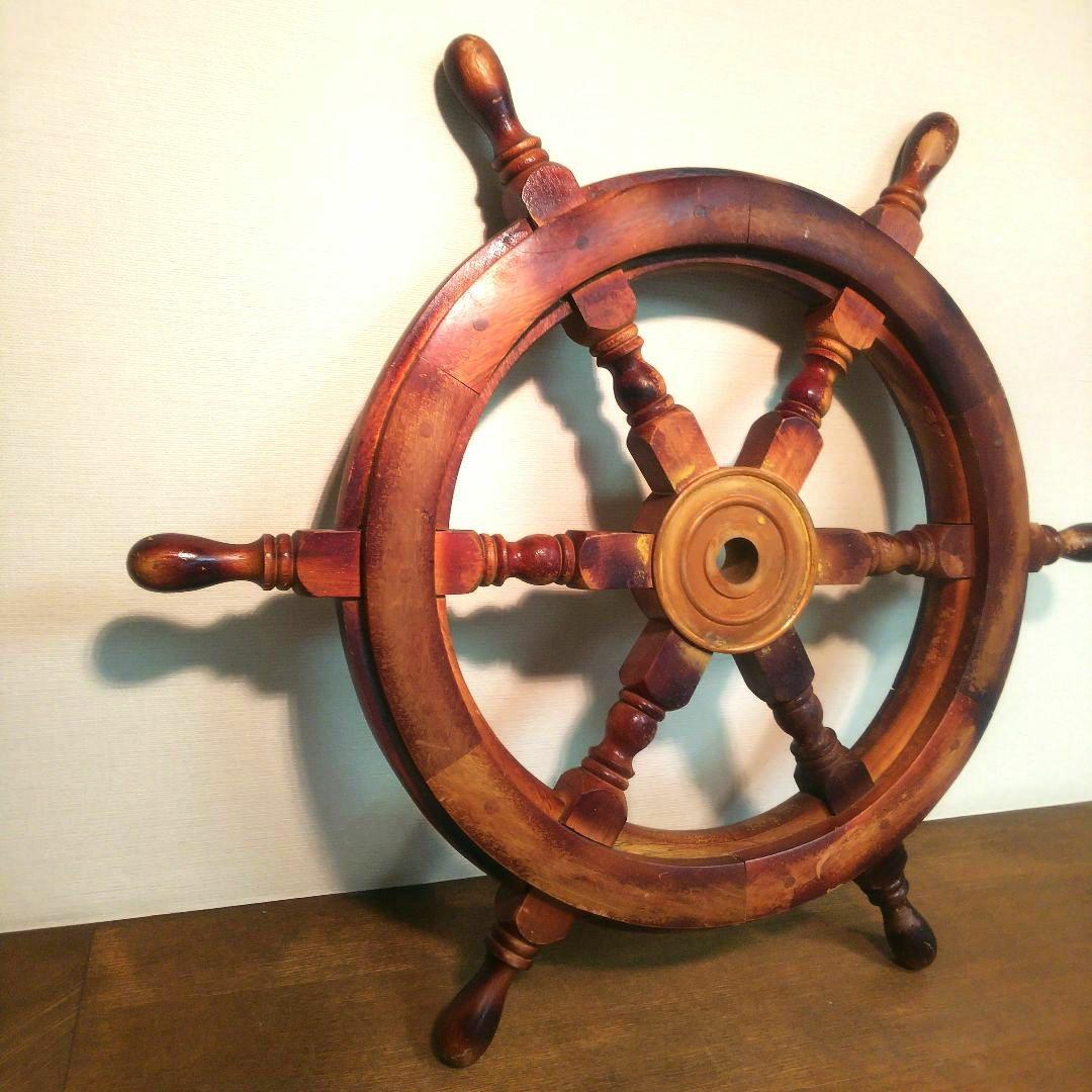 ひ*り様 非売品 VAN JACKET 店舗ディスプレイ用 木製 操舵輪 約63