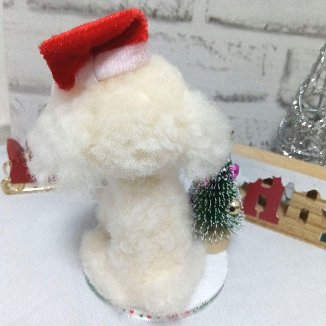 羊毛フェルト　トイプードル　クリスマス　ゆきちゃん