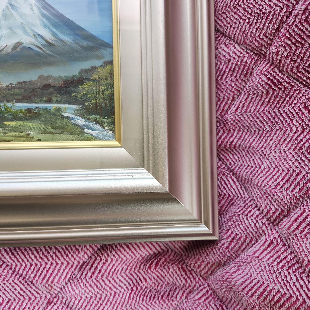 森田清二 SM 富士山古民家風景 油彩 油絵 絵画 芸術 美術 額装 風景画