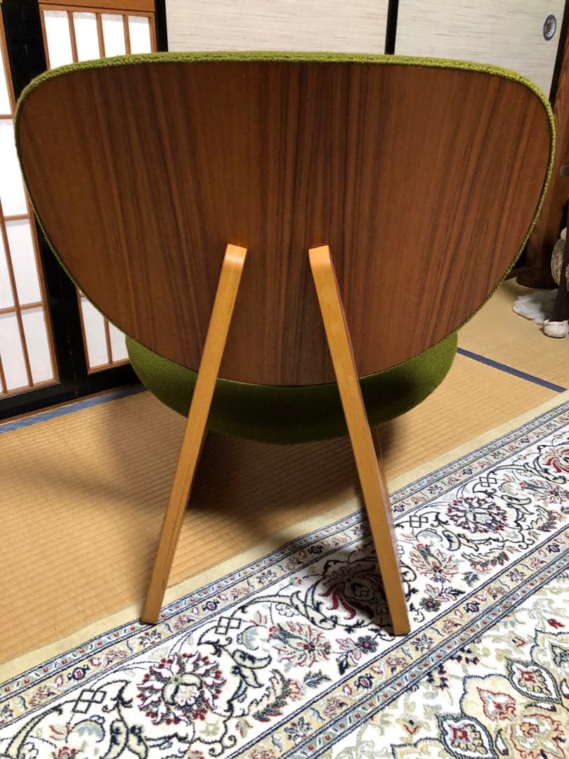 天童木工　低座イス　グリーン系　④ 商品説明必読