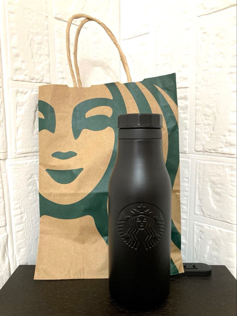 スタバ ステンレスロゴボトルマットブラック473ml
