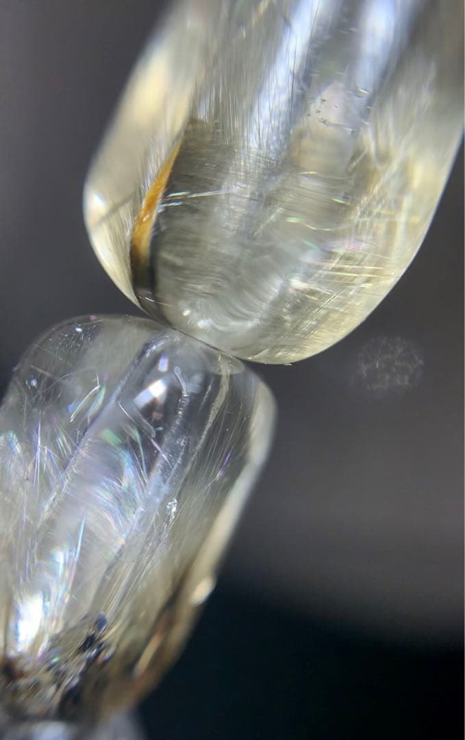 《高品質》　プラチナルチルクォーツ　ブレスレット