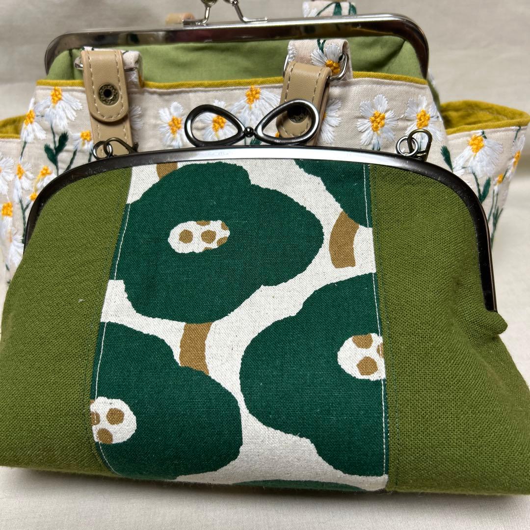 ハンドメイド　ガマ口バッグ他