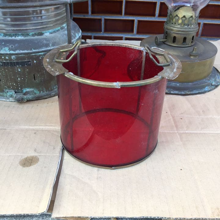 日本船燈株式会社 船舶燈 日本船燈 紅燈油用日船式 第3号  レトロ