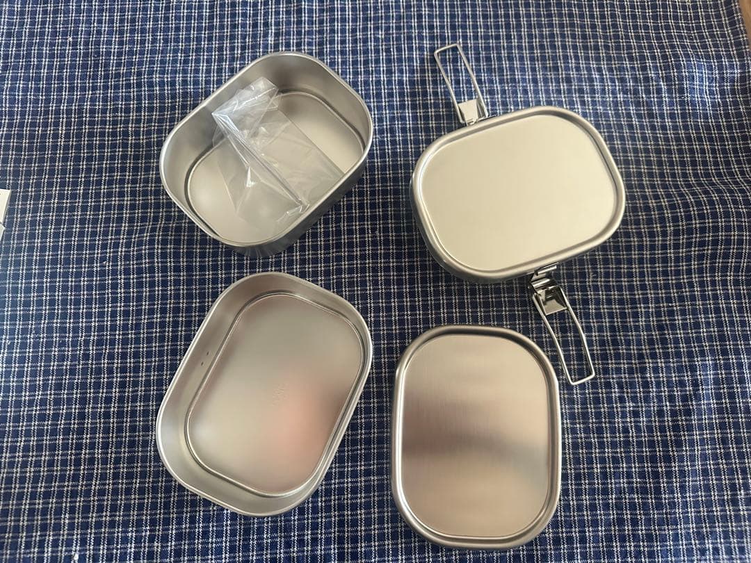 未使用　アイザワ弁当箱2段 18-8ステンレス