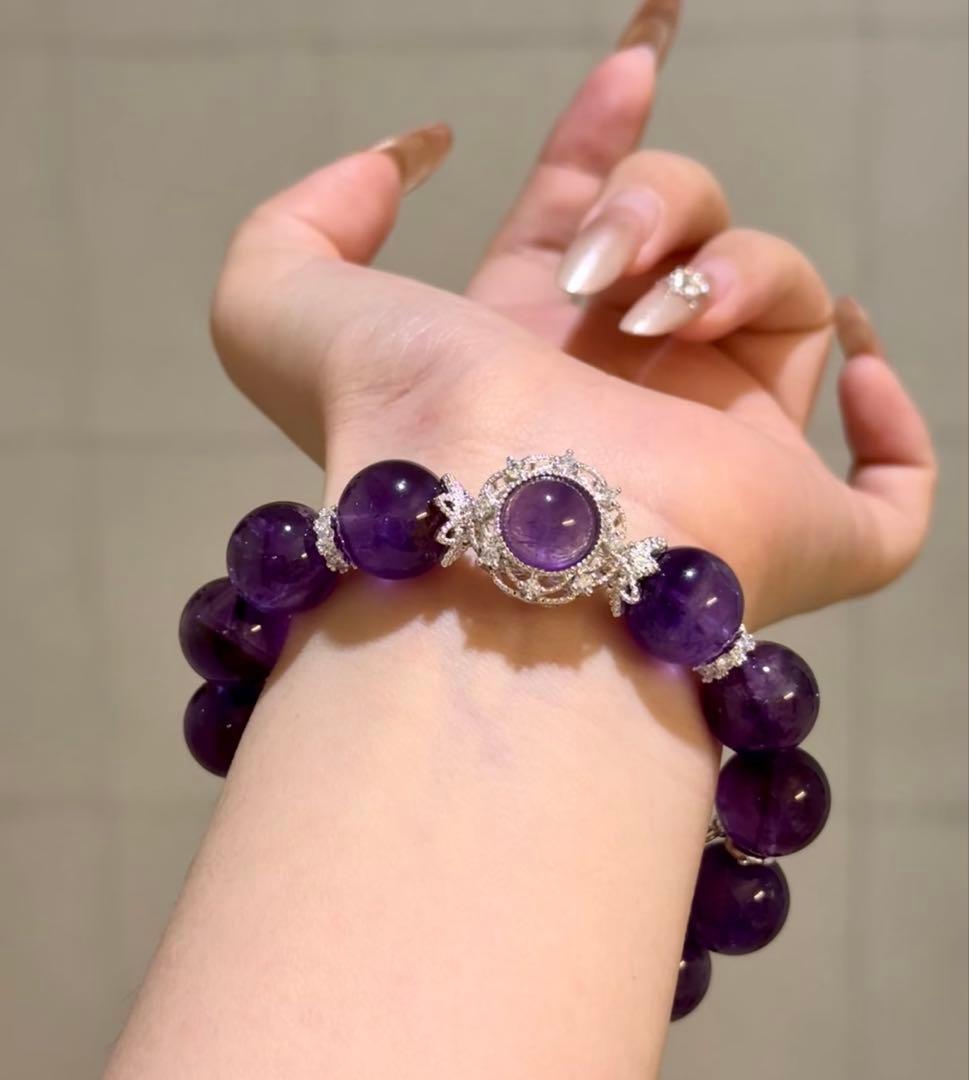 ウルグアイ産アメジスト ブレスレット 天然石 パワーストーン お守り